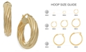 Italian Gold Twist Hoop Earrings in 14k Gold, 1 inch